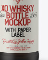 Black Matte Whisky Bottle with Wax Top Mockup