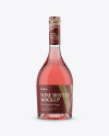 Glass Pink Wine Bottle Mockup