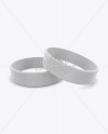 Thick Silicone Wristbands Mockup