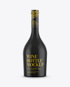 Matte Black Glass Wine Bottle Mockup