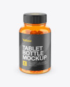 Orange Bottle With Capsules Mockup (High-Angle Shot)