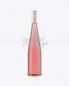 Glass Pink Wine Bottle Mockup