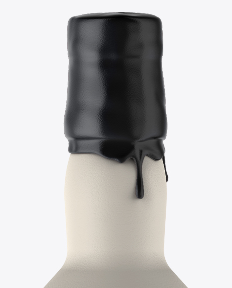 Ceramic Bottle With Wax Top Mockup