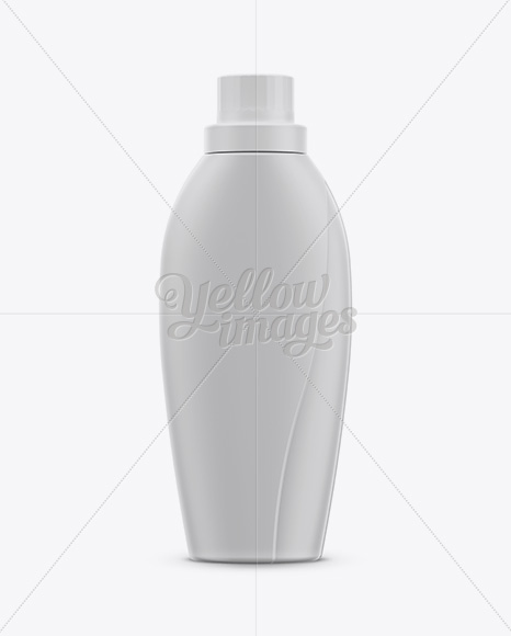 Matte Plastic Bottle With Shrink Sleeve Mockup