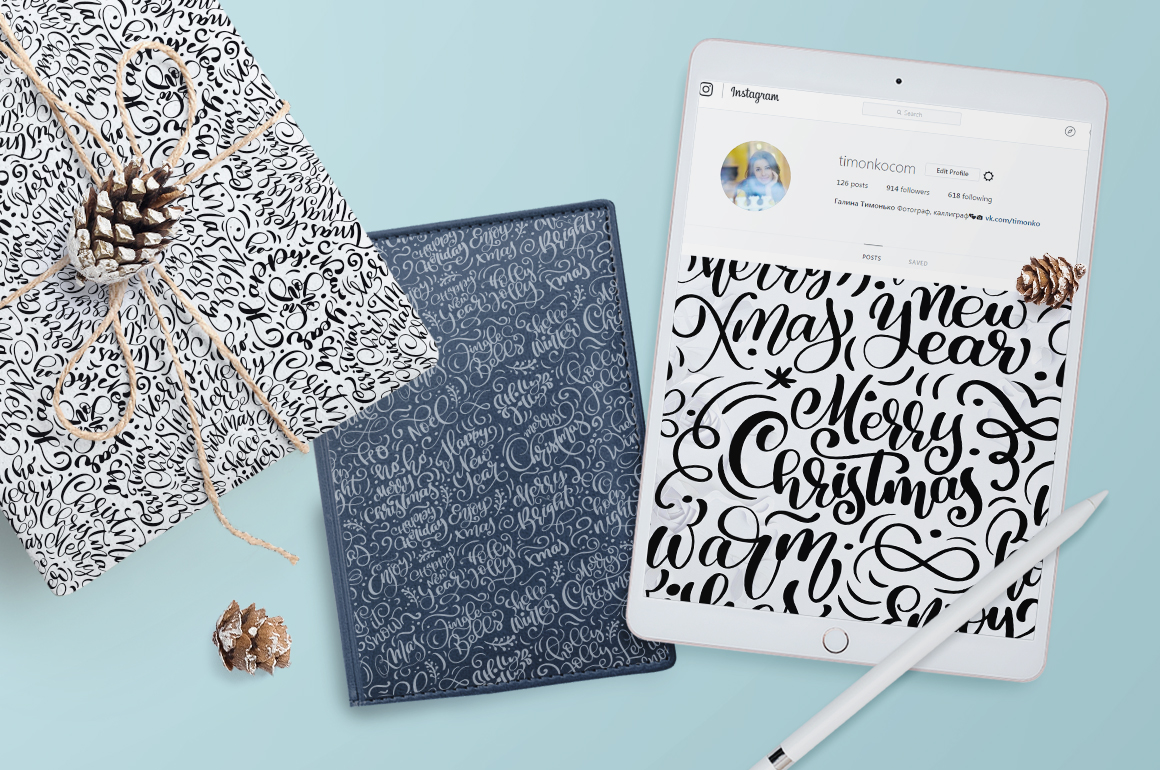 Christmas lettering patterns