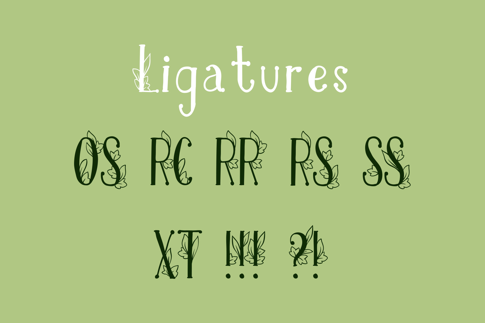 Onferia - decorative leaf font Onferia - decorative leaf font