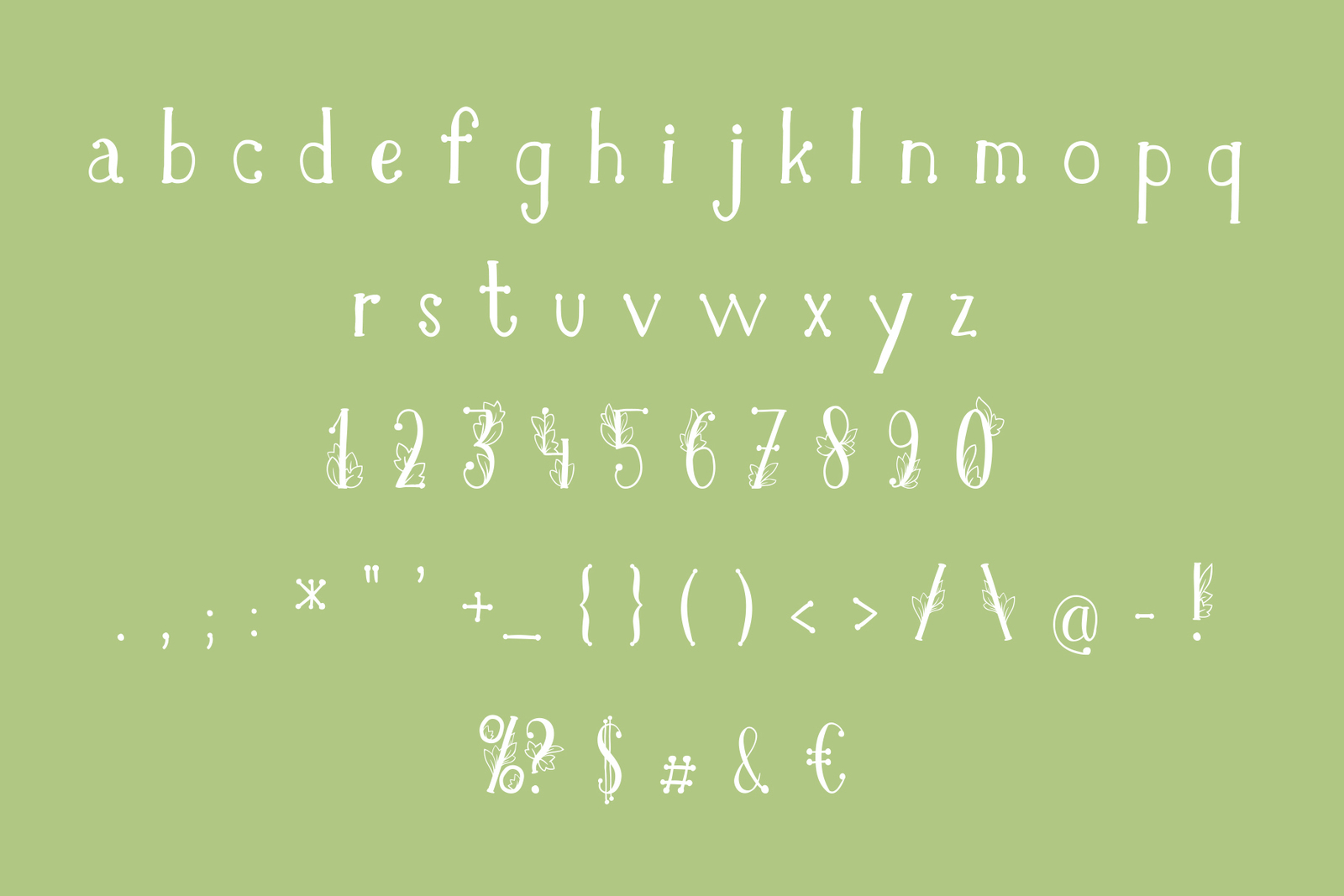Onferia - decorative leaf font Onferia - decorative leaf font