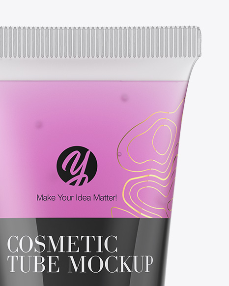 Semitransparent Cosmetic Soft Tube Mockup