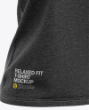 Women's Heather Relaxed Fit T-shirt Mockup - Front Half-Side View