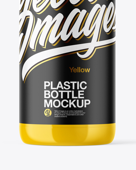 Glossy Plastic Bottle Mockup