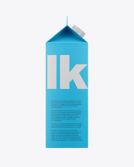 Milk Carton with Screw Cap Mockup