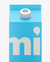 Milk Carton with Screw Cap Mockup