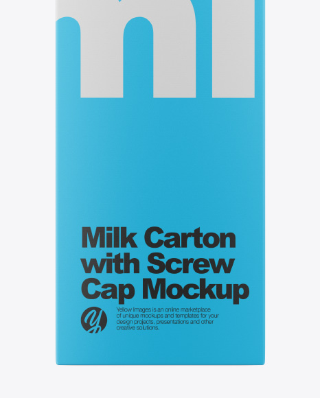 Milk Carton with Screw Cap Mockup