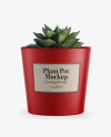 Matte Plant Pot Mockup