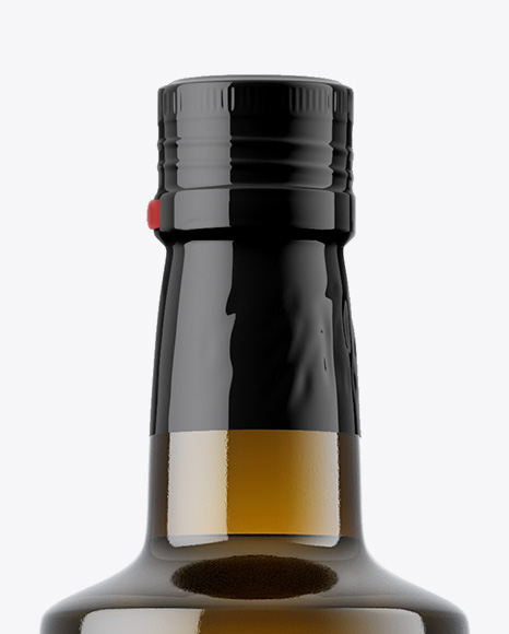 Amber Glass Olive Oil Bottle Mockup