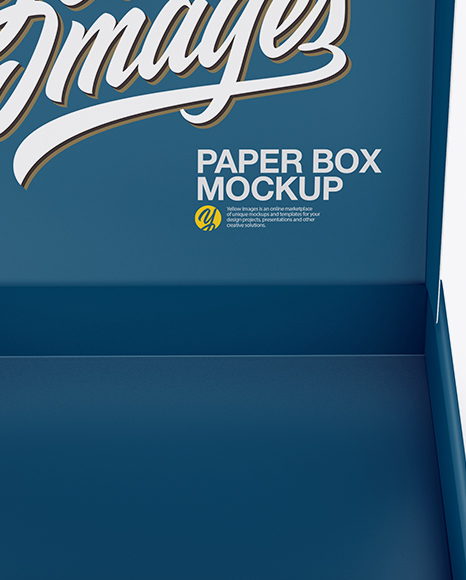 Opened Matte Paper Box Mockup