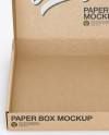 Opened Kraft Paper Box Mockup