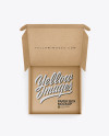 Opened Kraft Paper Box Mockup