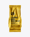 Matte Metallic Coffee Bag Mockup