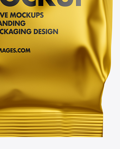 Matte Metallic Coffee Bag Mockup