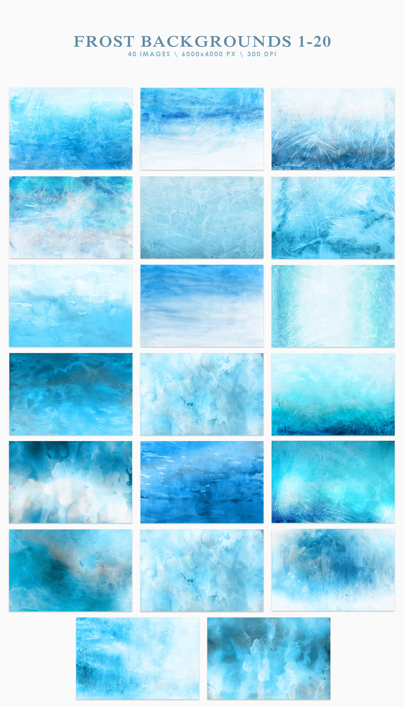 Frost Watercolor Backgrounds