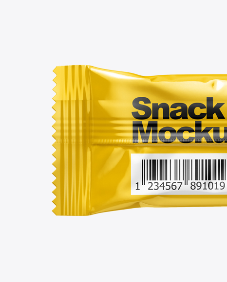 Glossy Snack Bar Mockup