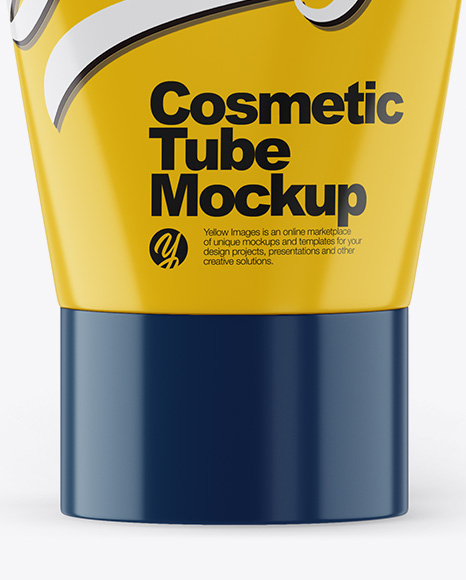 Glossy Cosmetic Tube Mockup