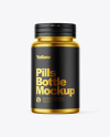 Metallic Pills Bottle Mockup Metallic Pills Bottle Mockup