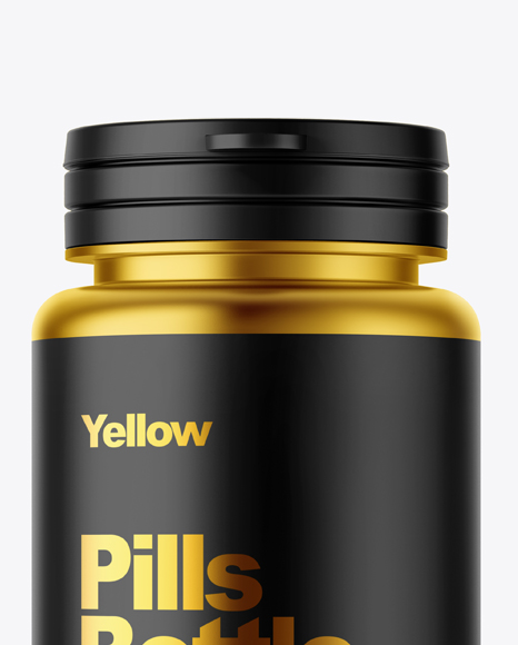 Metallic Pills Bottle Mockup Metallic Pills Bottle Mockup