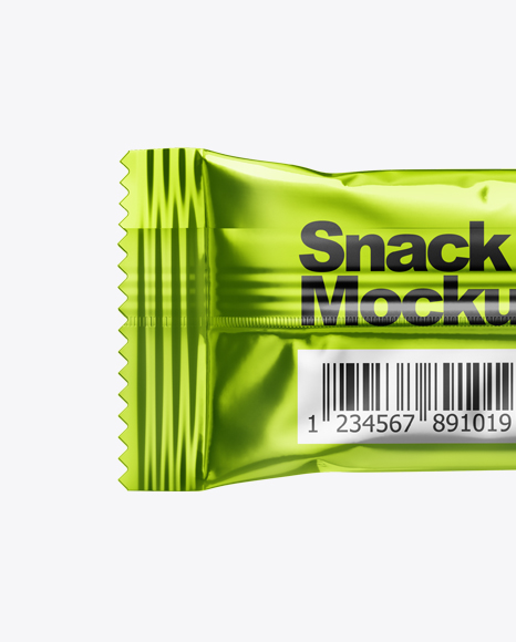 Metallic Snack Bar Mockup