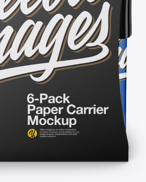 6-Pack Paper Carrier Mockup