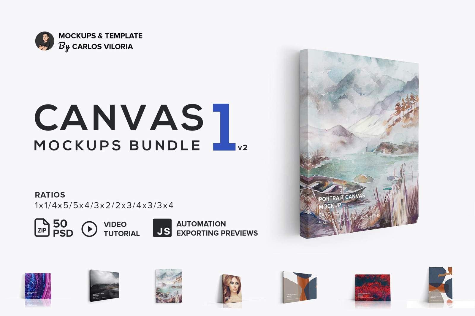 Canvas Mockups Bundle 1