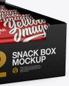 12 Matte Snack Bars Display Box Mockup