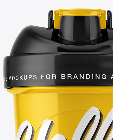 Glossy Shaker Bottle Mockup