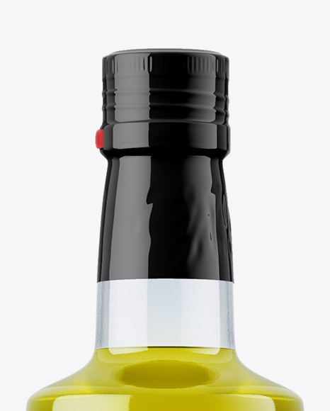 Clear Glass Olive Oil Bottle Mockup