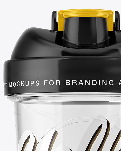 Transparent Shaker Bottle Mockup