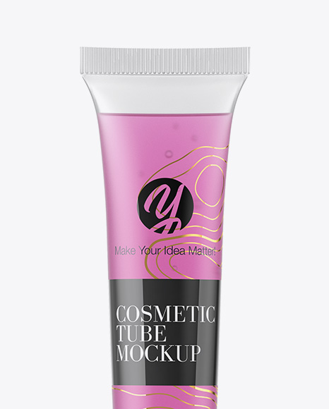 Semitransparent Cosmetic Soft Tube Mockup