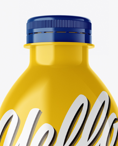 Glossy Plastic Bottle Mockup