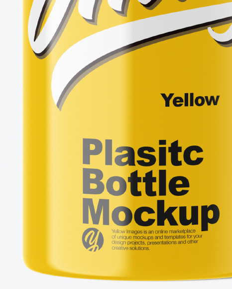 Glossy Plastic Bottle Mockup