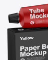 Paper Box w/ Matte Tube Mockup