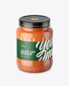 700ml Clear Glass Sauce Jar Mockup 700ml Clear Glass Sauce Jar Mockup