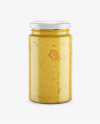 Clear Glass Jar w/ Sauce Mockup Clear Glass Jar w/ Sauce Mockup