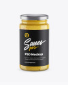 Clear Glass Jar w/ Sauce Mockup Clear Glass Jar w/ Sauce Mockup