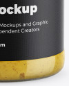 Clear Glass Jar w/ Sauce Mockup Clear Glass Jar w/ Sauce Mockup