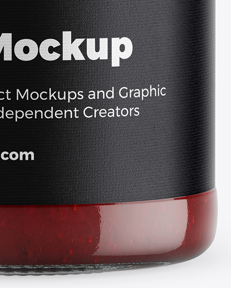 Clear Glass Jar w/ Jam Mockup Clear Glass Jar w/ Jam Mockup