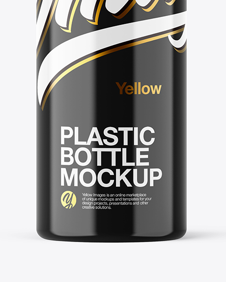 Glossy Plastic Bottle Mockup