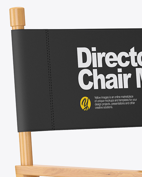 Wooden Director's Chair Mockup