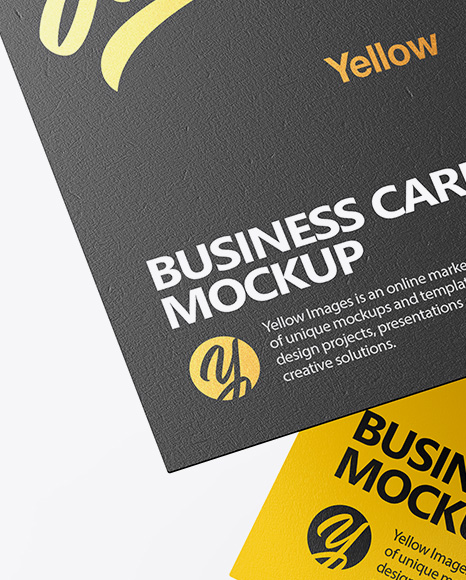 Two Textured Business Cards Mockup