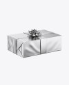 Metallic Gift Box Mockup