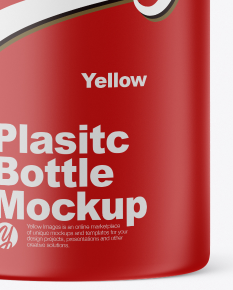 Matte Plastic Bottle Mockup